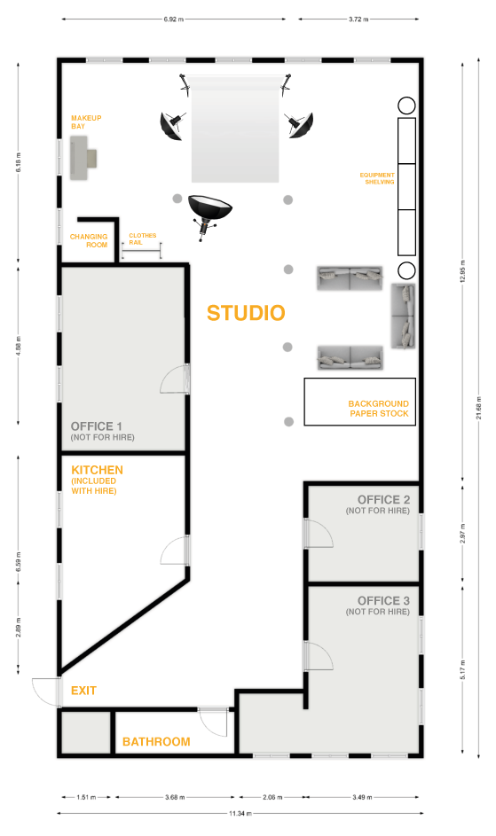 floor plan northern quarter photography studio facilities and space