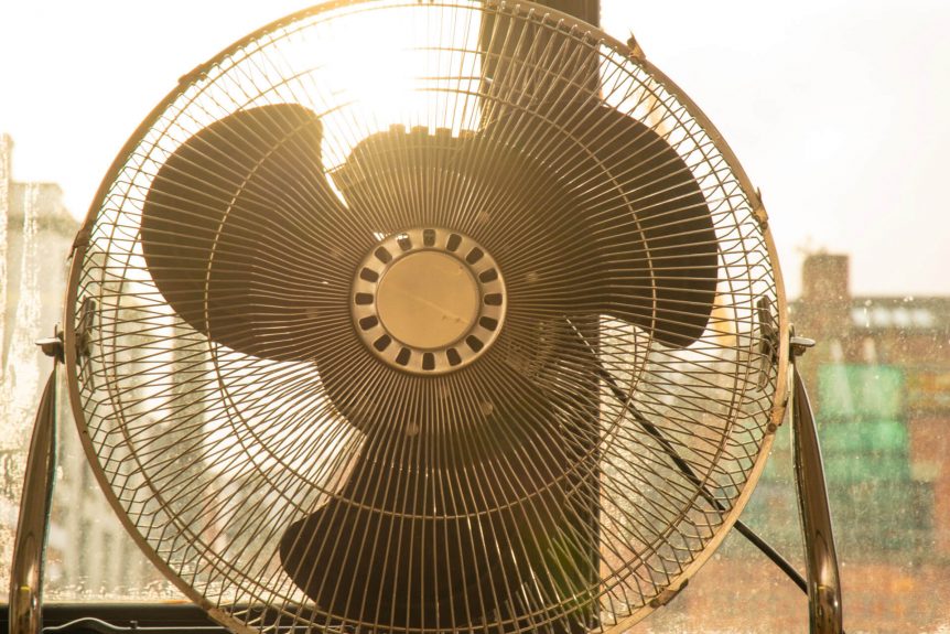 A large fan for studio photoshoots