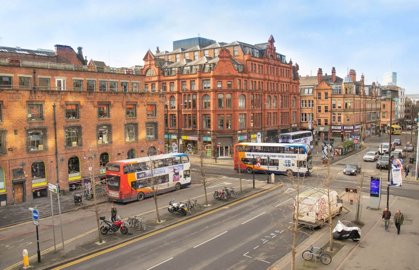 Stevenson square Manchester photography studio window view