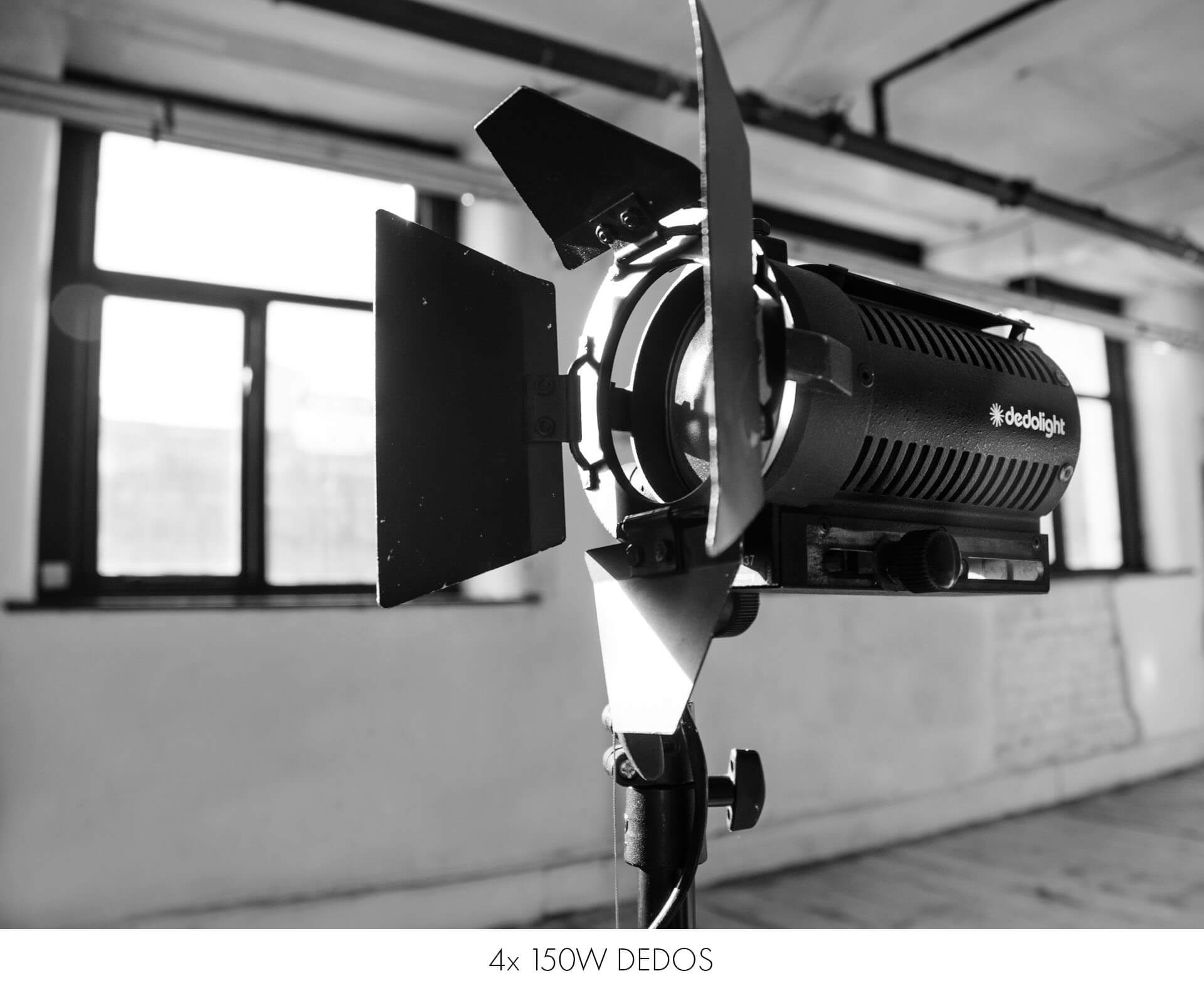 Dedo continuous light included in hire of photography studio Manchester