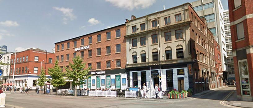 Outside NQ Photography Studio Manchester, Stevenson Square